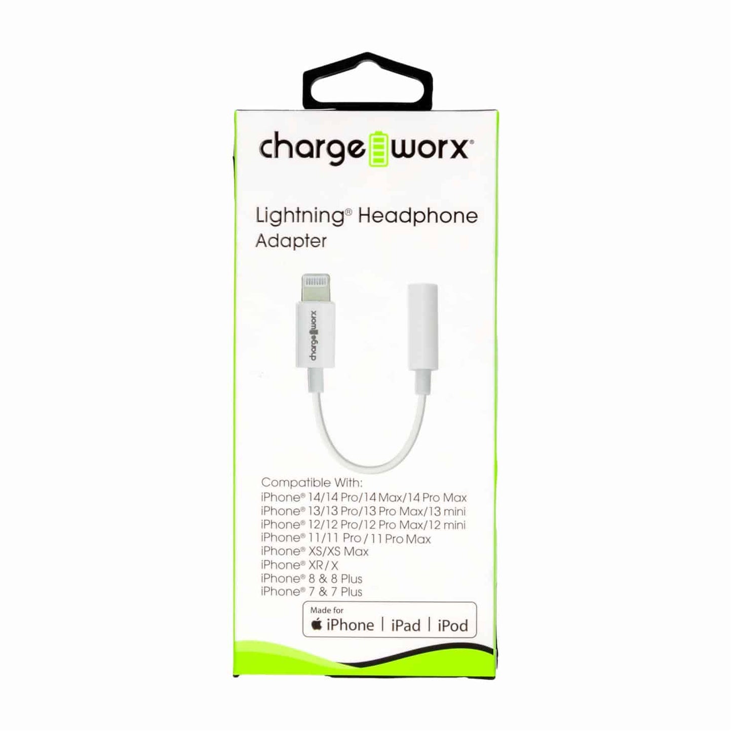 Adaptateur Charge Worx Lightning vers prise casque 3,5 mm