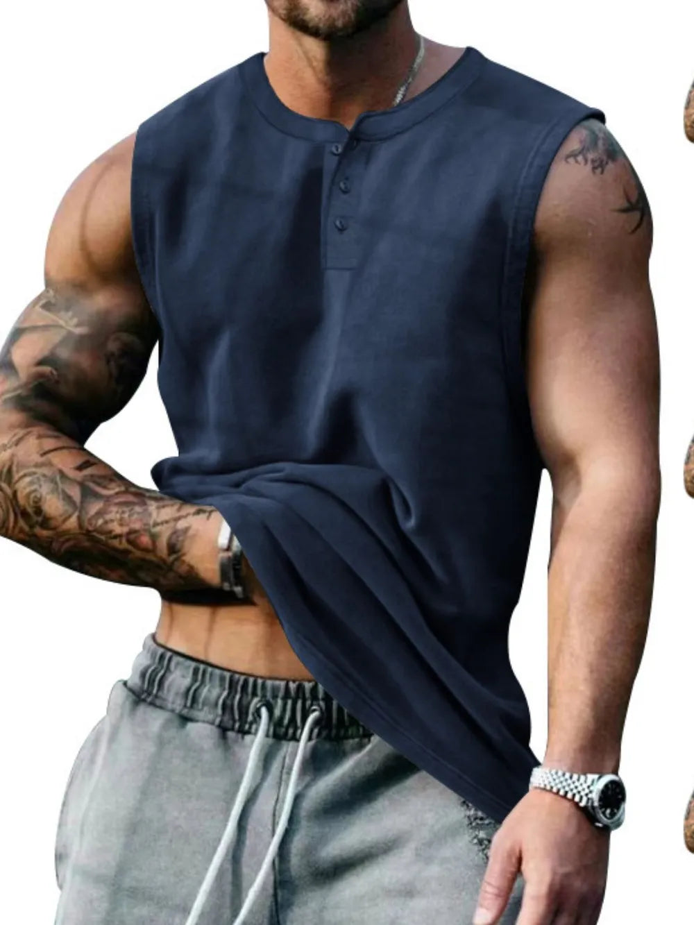 Débardeur rond pour hommes grande taille