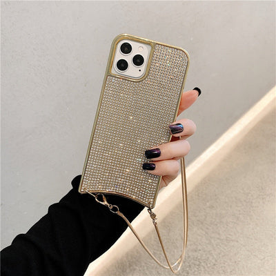 Crossbody Lanyard Glitter Diamonds Shoulder Phone Case For Iphone 13 13Pro 12 11 Pro XS Max X XR 7 8 Plus Luxury Shining Cover - Korvel