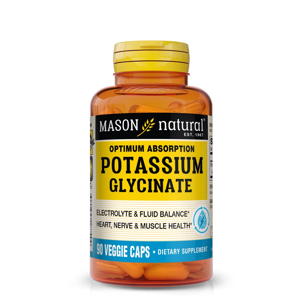 Mason Natural Potassium Glycinate Veggie Capsules - 90 Count