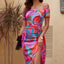 Robe midi charmante à épaules dénudées avec fente