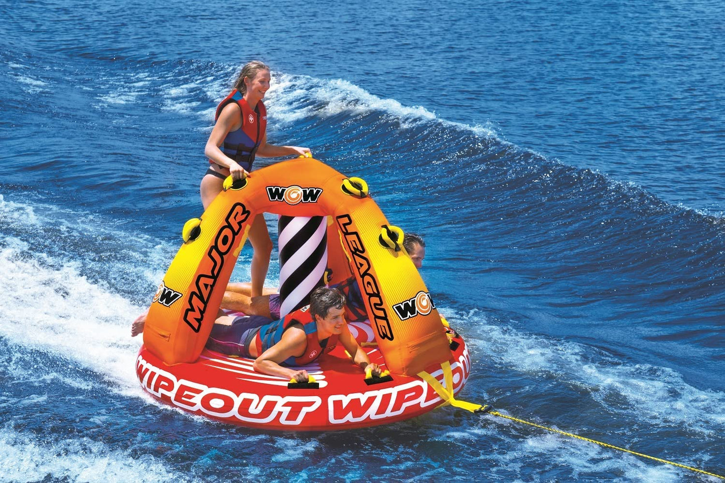 WOW Sports Wipeout Tubo Remolcable de Pie para 3 Personas