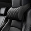 Memory Foam Car Headrest Pillow Leather Embroidered Seat Supports Sets Back Cushion Adjustment Auto Neck Rest Lumbar Pillows - Korvel