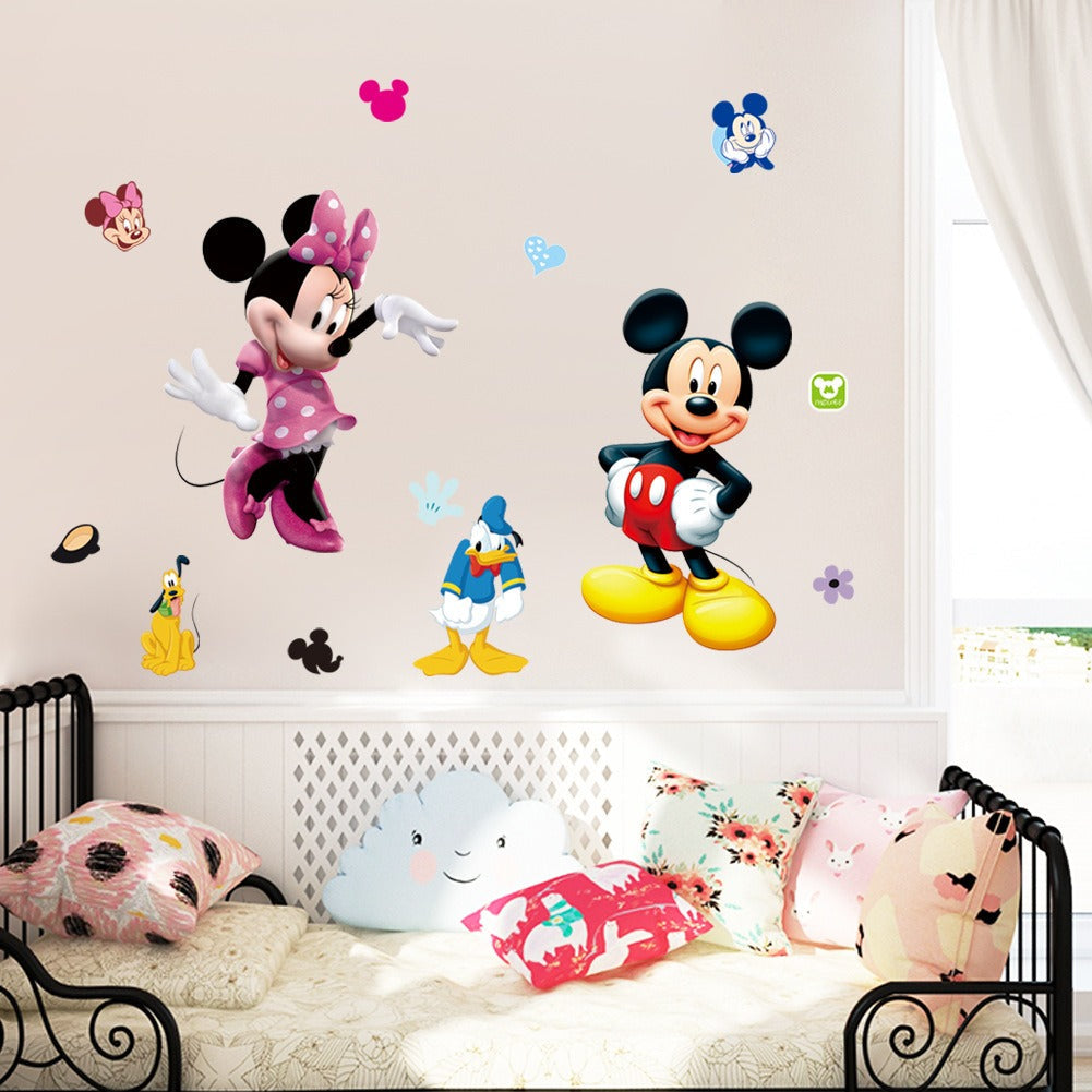 Mickey Minnie Decorative Painting Children's Room Background Wall Mickey Mouse Wall Sticker - Korvel