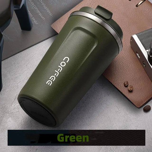 tainless Steel Coffee Cup Travel Thermal Mug Leak-Proof Thermos Bottle Tea Coffee Mug Vacuum Flask Insulated Cups - Korvel
