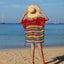 Cutout Striped Cover-Up with Tassel - Korvel
