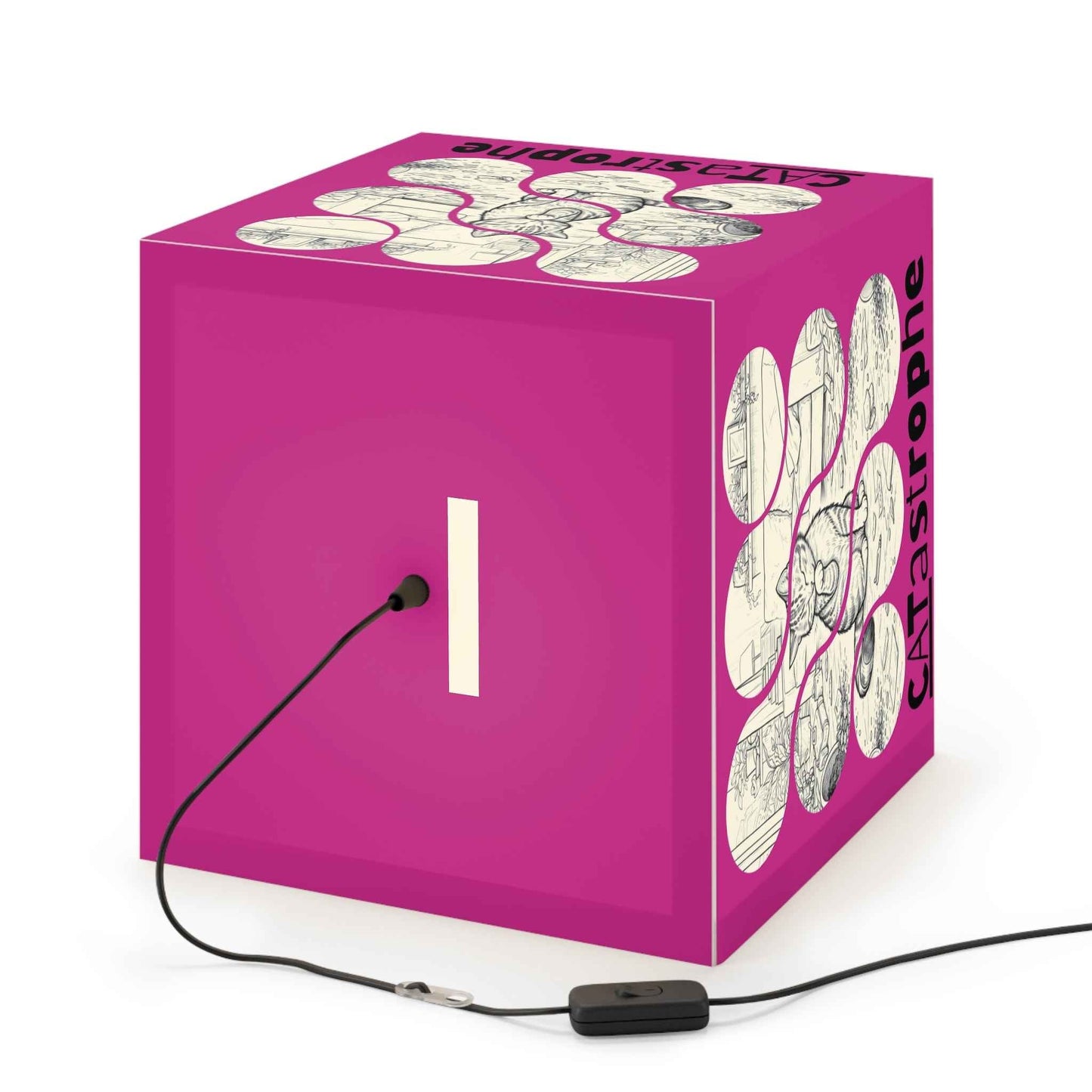 CATastrophe Cat Cube Lamp – Playful Accent for Cat Lovers