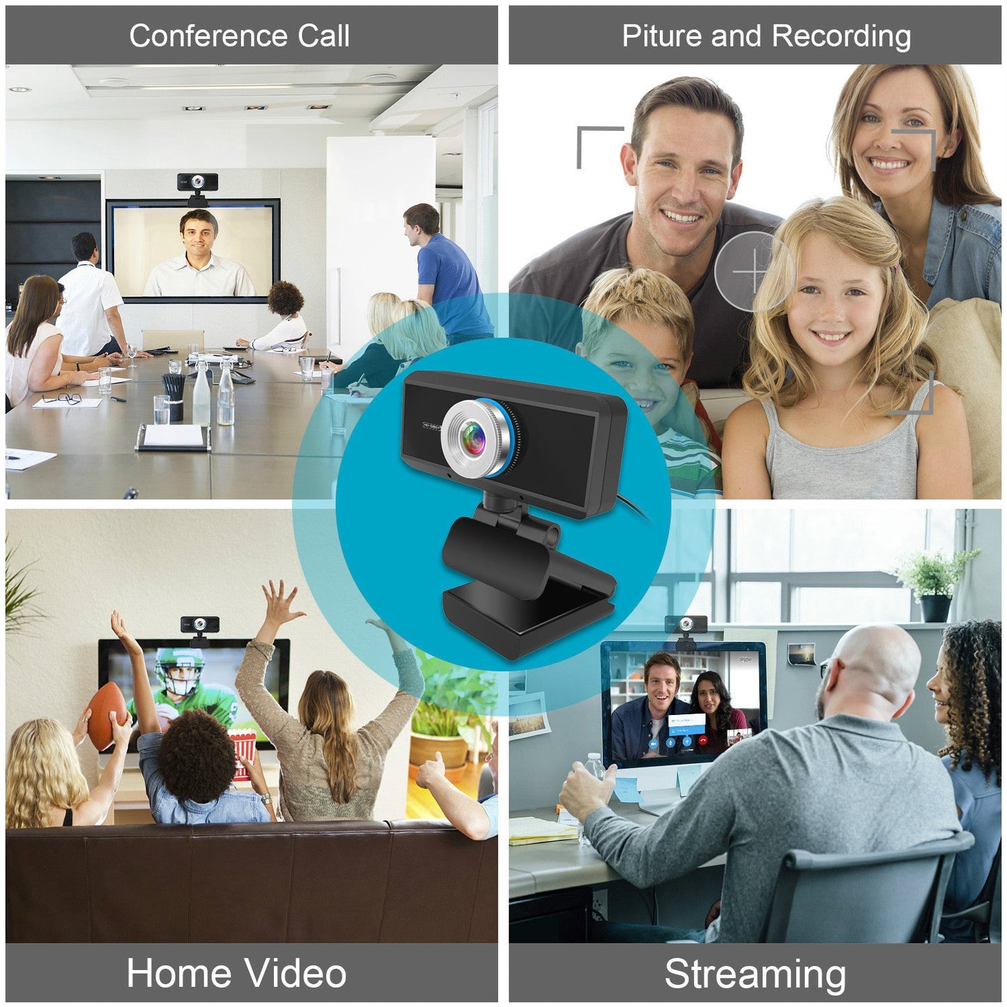 Computer camera 1080P video network video conference USB camera HD WEBCAM - Korvel