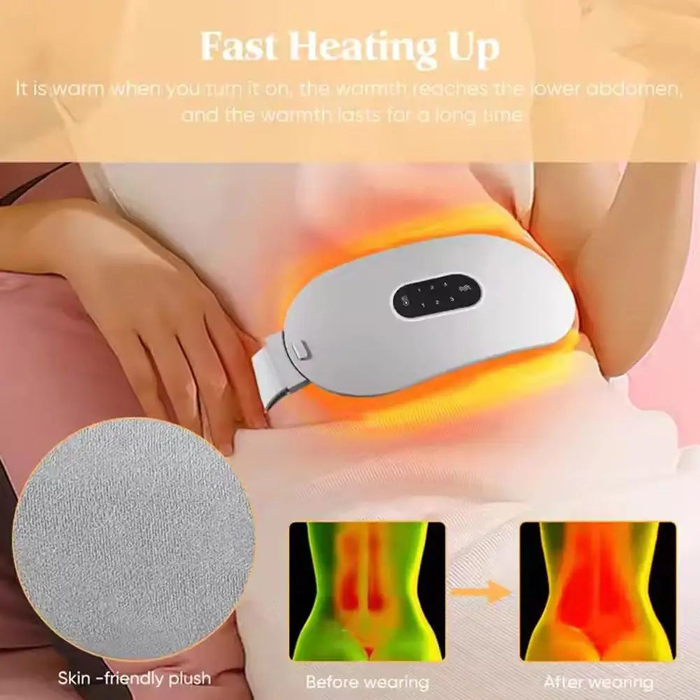 Uterus Warming Belt Warm Temperature Adjustable Treasure Heating Waist Protection Hot Compression Vibration Belt - Korvel