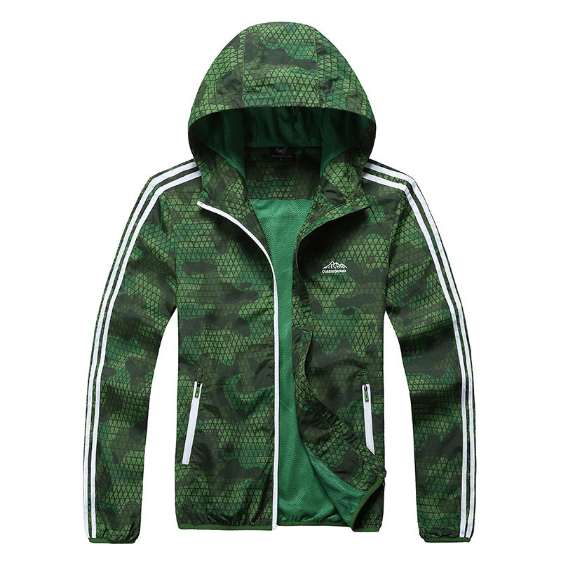 Men's Lightweight Windbreaker Jacket for Outdoor Activities