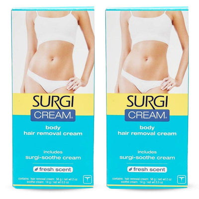 Surgi Cream Body Hair Remover Cream, Fresh Scent, 2 Oz