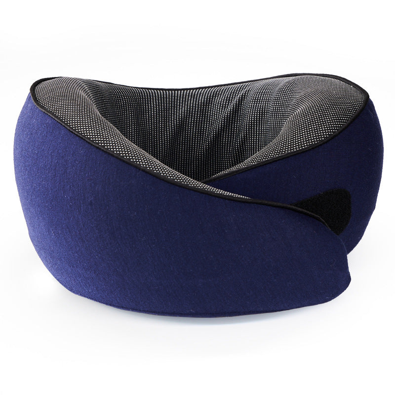 U-shaped memory cotton neck pillow with slow rebound for car travel neck protection - Korvel