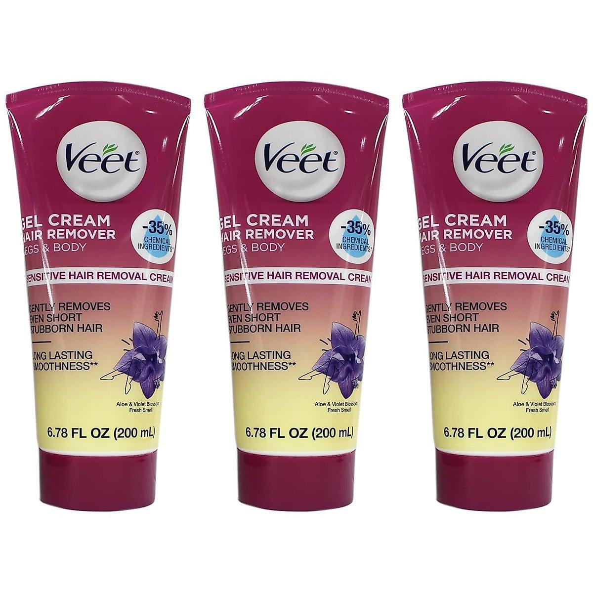 Crema Gel Depilatoria Veet Fórmula Sensible - 6.78 Fl Oz