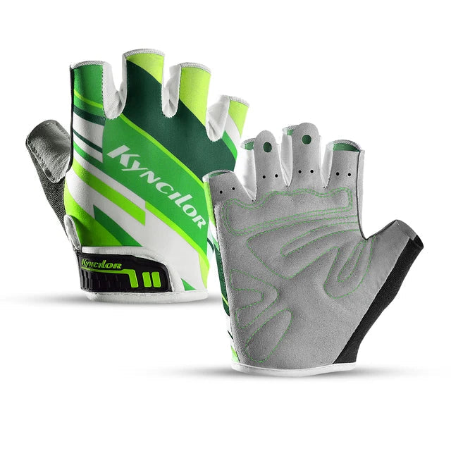 Outdoor cycling half finger gloves men's and women's sports fitness breathable Lycra short finger cycling gloves - Korvel