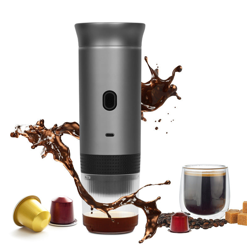 2025 Upgraded 3-in-1 Cordless Coffee Maker - 20Bar Portable for Car/Camping/Home, Capsule/Powder, USB Fast Heat - Korvel
