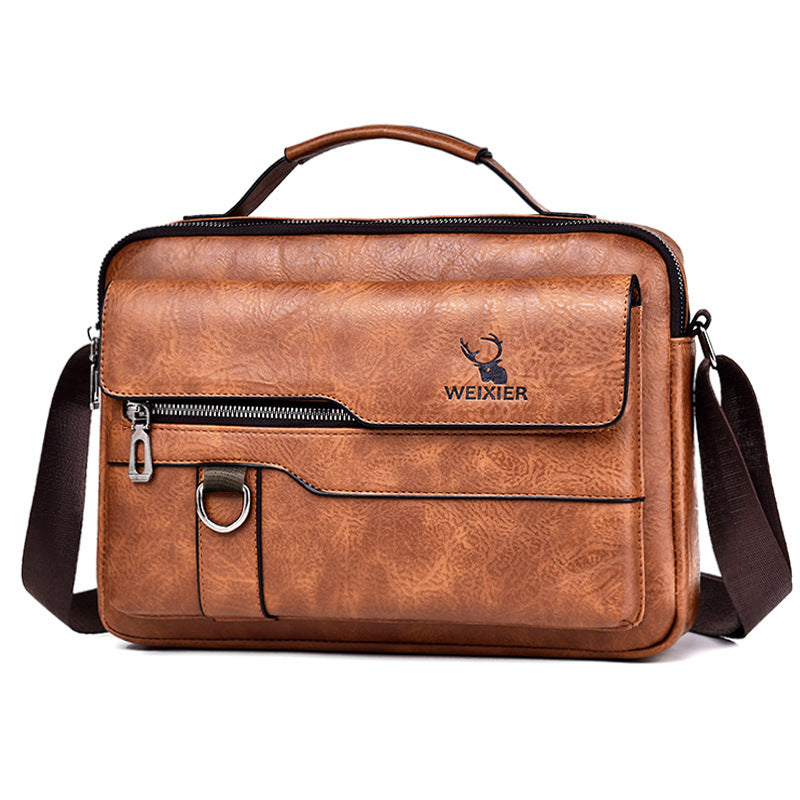 Sac messager pour homme premium - Sac bandoulière en PU cuir élégant