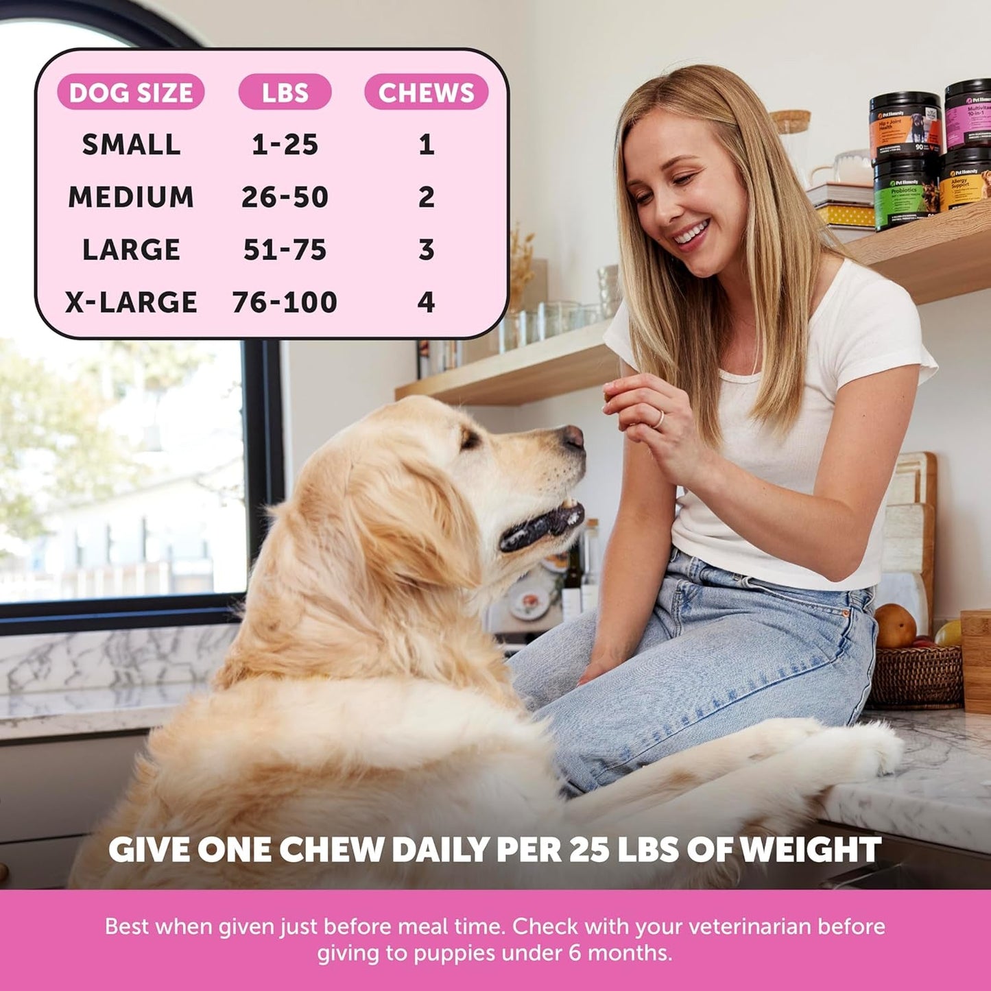 Bonbons multivitamines premium pour chiens