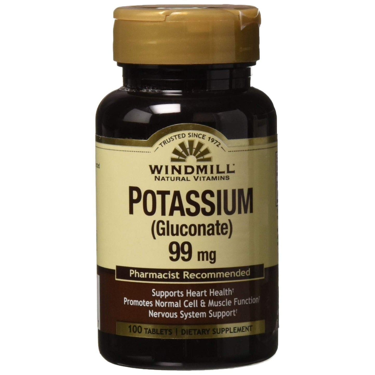 Comprimés de gluconate de potassium Windmill, 99 mg - Qualité supérieure