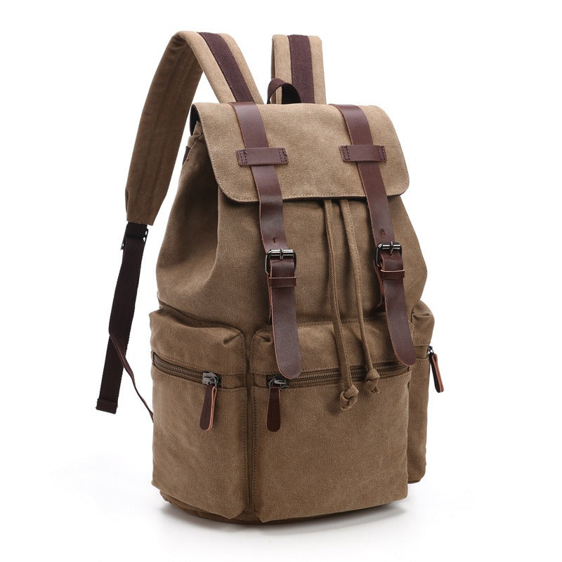 Durable casual large capacity travel bag computer backpack junior high school student school bag backpack Canvas - Korvel