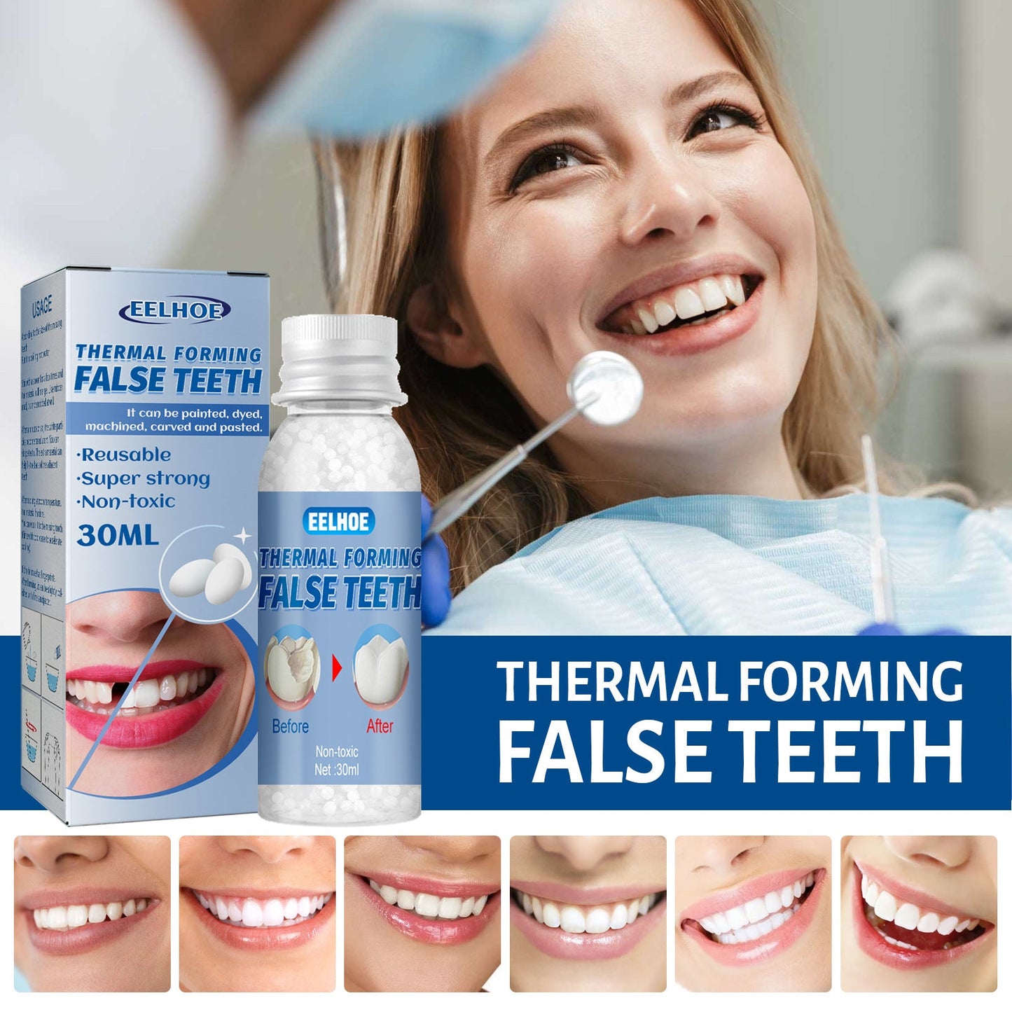 Can Shape Dental Glue Video Makeup Denture Modification Temporary Fillings Dental Glue Holes And Teeth Filling - Korvel