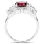 Anillo de Plata Esterlina con Rodolita de 3.16 Quilates y Circonitas Blancas