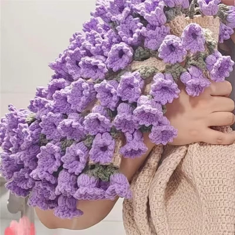 60cm New Creative Rose Bouquet Blanket (Finished), Crocheted Flower Bouquet Gift for Girlfriend - Korvel