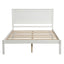 Elegante Estructura de Cama Plataforma Blanca Completa con Cabecera