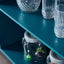 60" Teal Blue Sideboard Buffet Table & Storage Cabinet