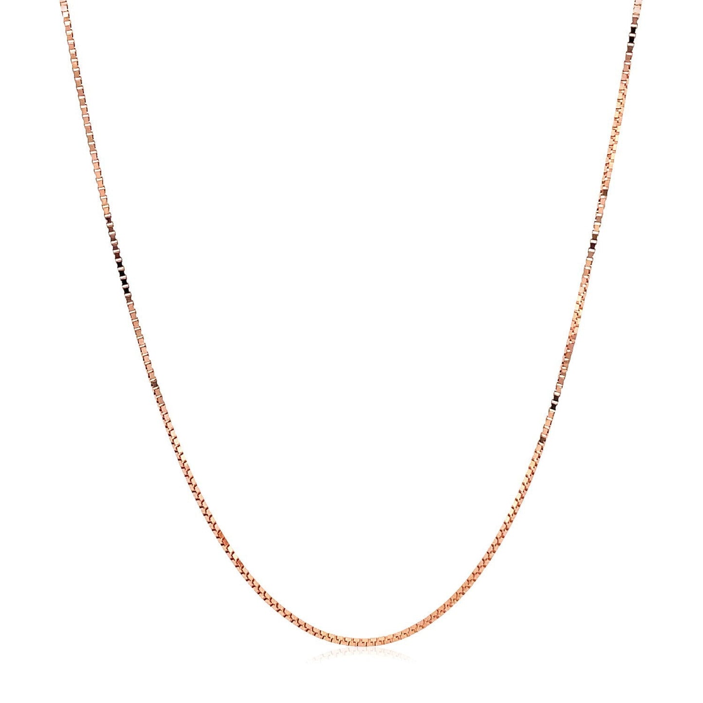 Collier en chaîne à maillons ajustable en or rose 14 carats