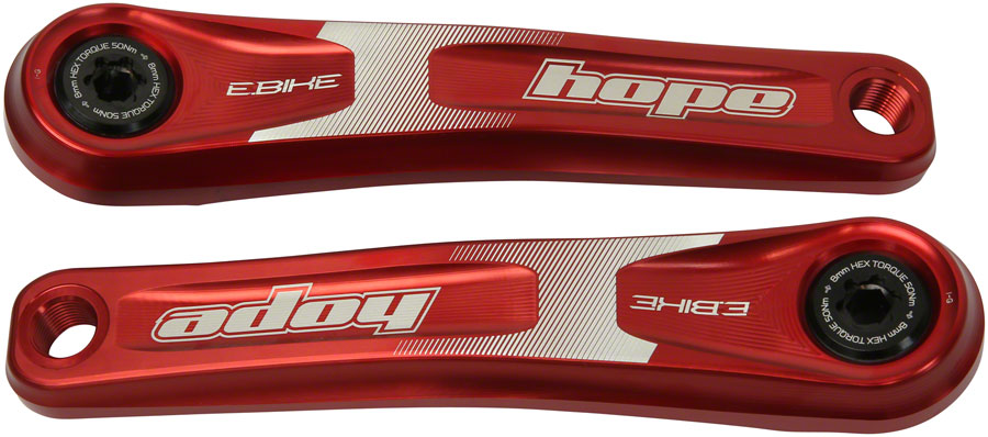 Juego de Brazo de Manivela Hope Ebike - 155mm Offset Estándar ISIS Rojo