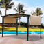 12 x 9 Ft Outdoor Pergola with Retractable Shade Canopy