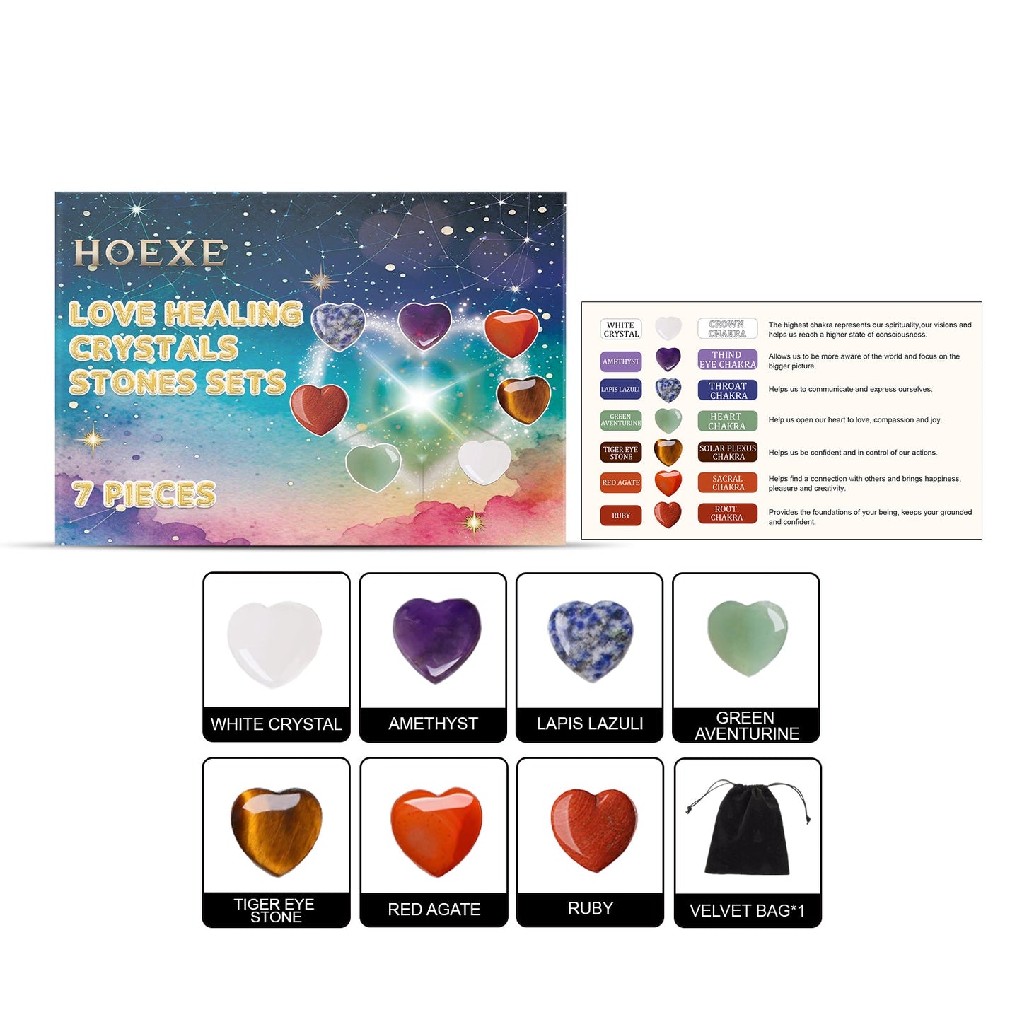 Love Crystal Healing Stone Set - Korvel