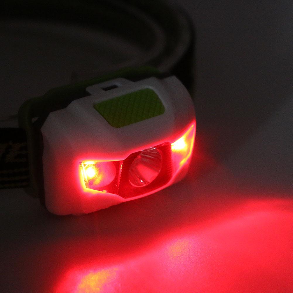 4 Modes Headlamp Waterproof LED Headlight Flashlight White + Red Torch  Use 3 x AAA - Korvel