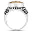 6.76 Carat Citrine & Black Spinel Sterling Silver Cocktail Ring