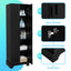 Storage Cabinet with Two Doors for Bathroom, Office, Adjustable Shelf, MDF Board, Black - Korvel