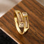 Anillo Ajustable Geométrico de Lujo para Mujeres