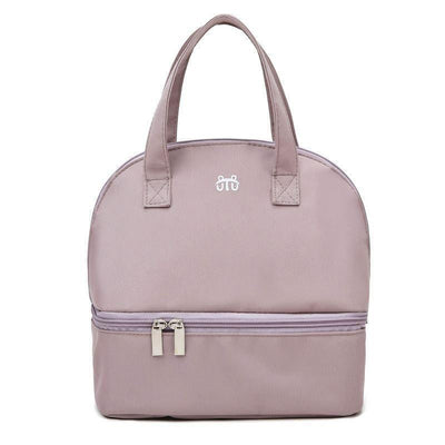 Japanese style double layer portable lunch box bag picnic bag thick large capacity aluminum foil insulation bag - Korvel