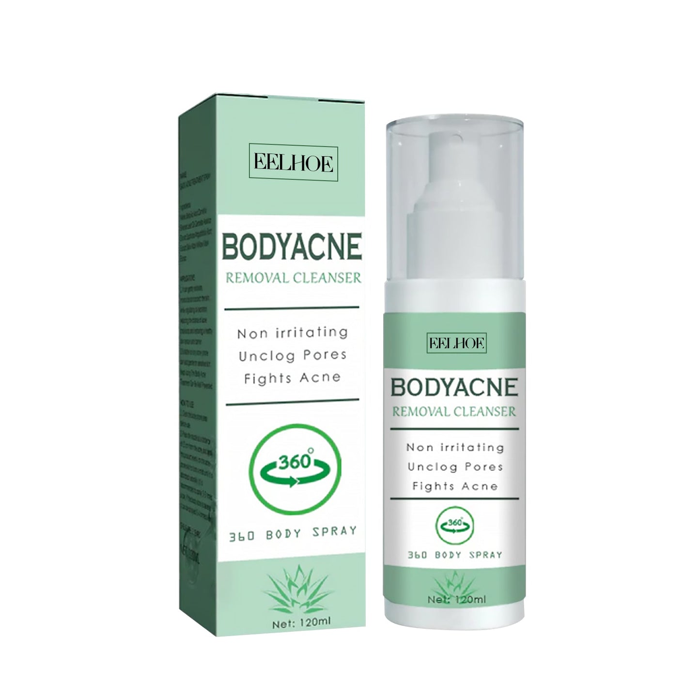 Body Acne Removal Cleanser Spray, Deep Clean Back Arm Fade Acne Beauty Moisturizing Spray - Korvel