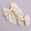 Children's Headwear Girl Plaid Cotton Embroidery Bow Hairpin Big Swallowtail Hairpin - Korvel