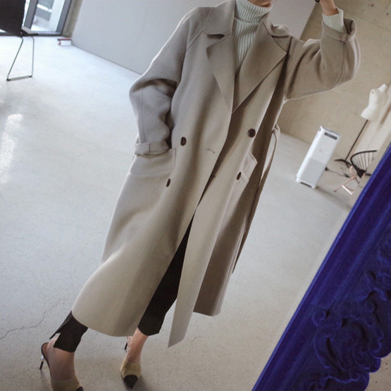 Womens Lapel Cashmere Coat