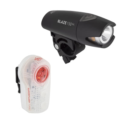 Juego de faros Planet Bike Blaze 150SL y Superflash Turbo