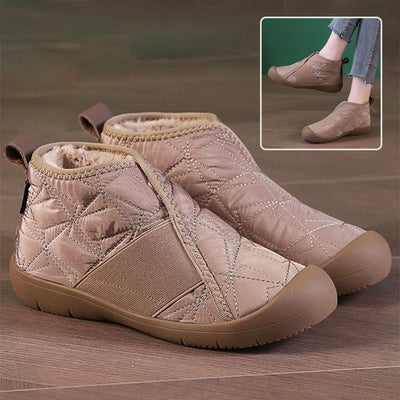 New Flat Snow Boots Winter Warm Non-slip Cotton Shoes Fashion Casual Waterproof Plush Ankle Boots - Korvel