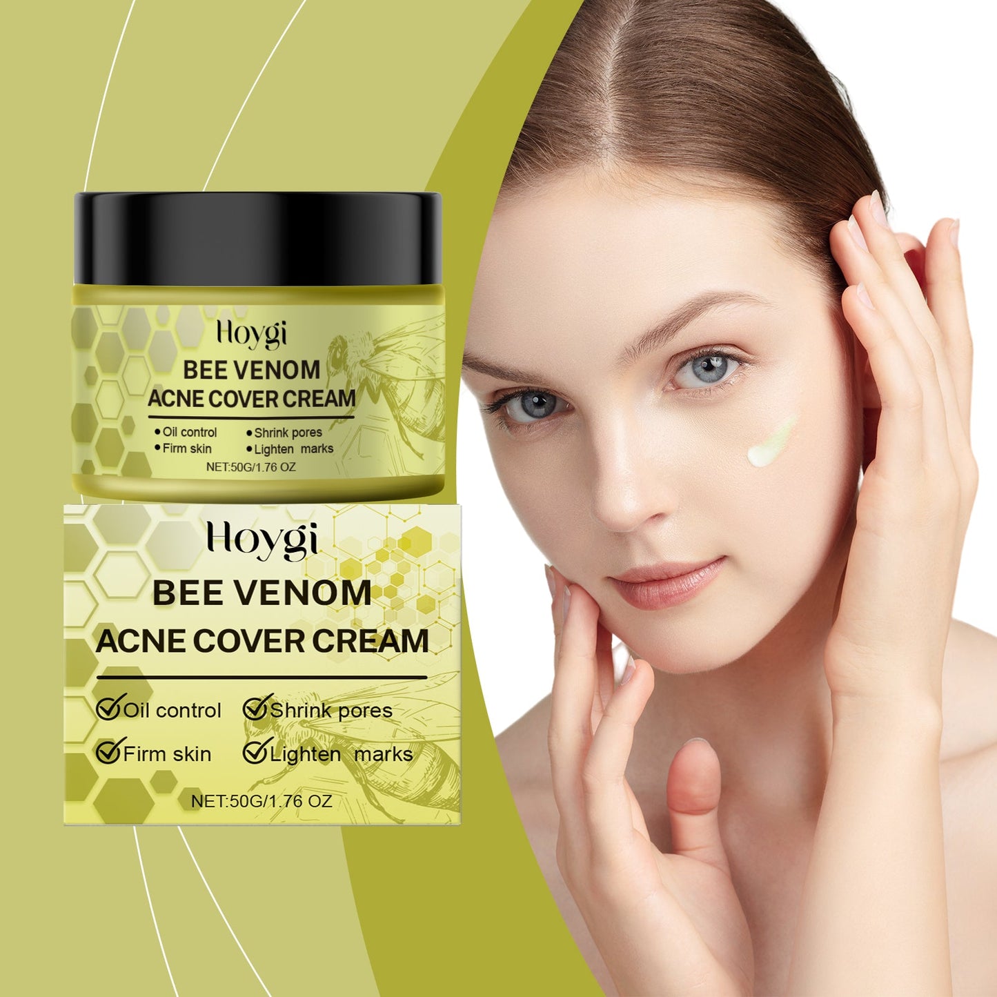 Crème anti-acné au venin d'abeille pour une peau équilibrée