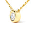 Collier Pendentif en Or Jaune 10K avec Diamant de 1/3 Carat Sertie en Bézel