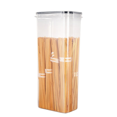 Pack of 7 Food Storage Container Space Saving Plastic Cereal Keeper with Air Tight Lid - Korvel