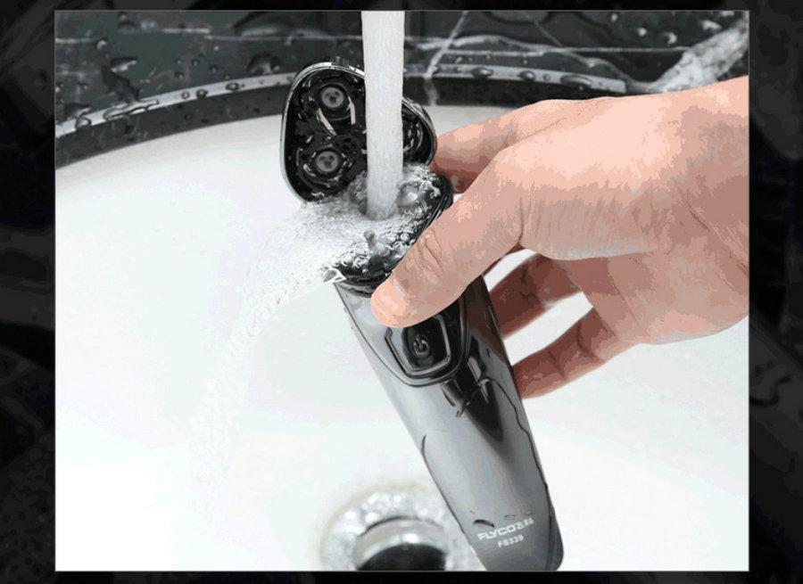 FLYCO Washable Rechargeable Rotary Men's Electric Shaver Razor with 3D Floating FS336 - Korvel