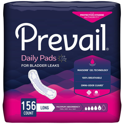 Prevail Maximum Absorbency Incontinence Pads - Long Length