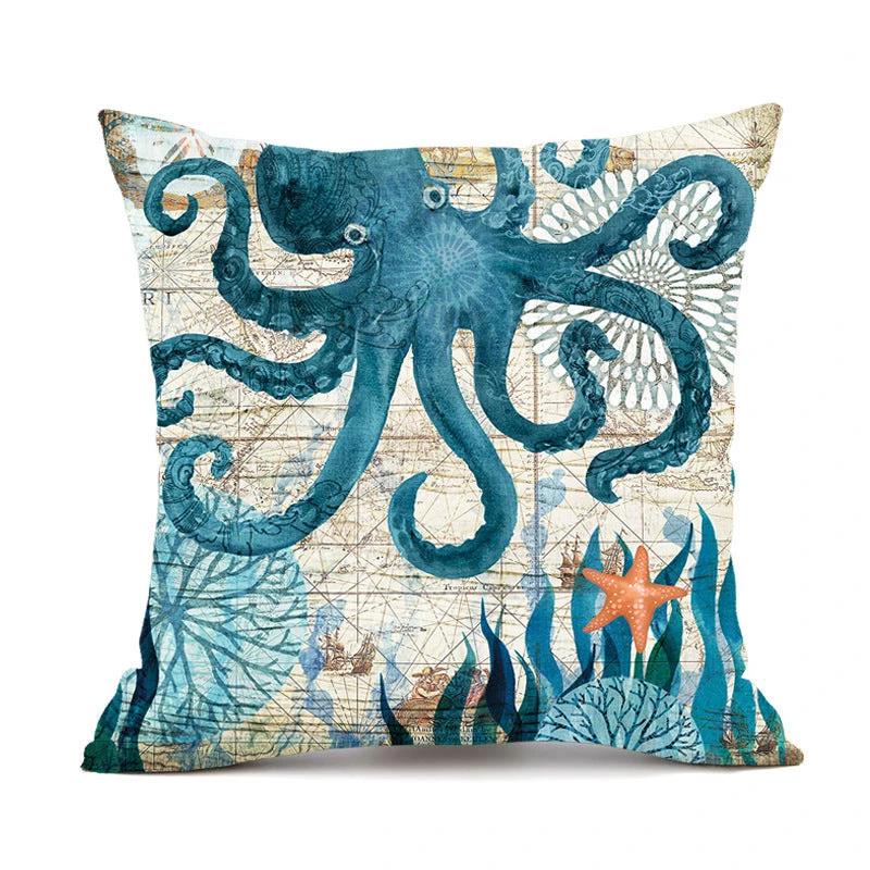 Housses de coussin imprimées Tortue de mer Mandotos pour une décoration intérieure élégante