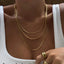 18K Gold-Plated Titanium Steel Three-Layered Necklace - Korvel