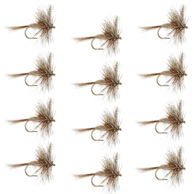 Premium March Brown Dry Fly - 12 Pack, Size 16 - Korvel